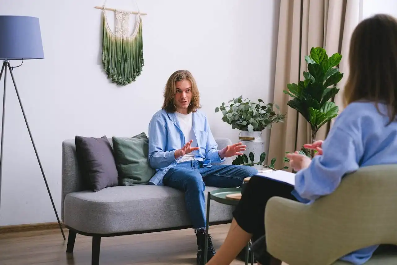 a male client during Individual Therapy