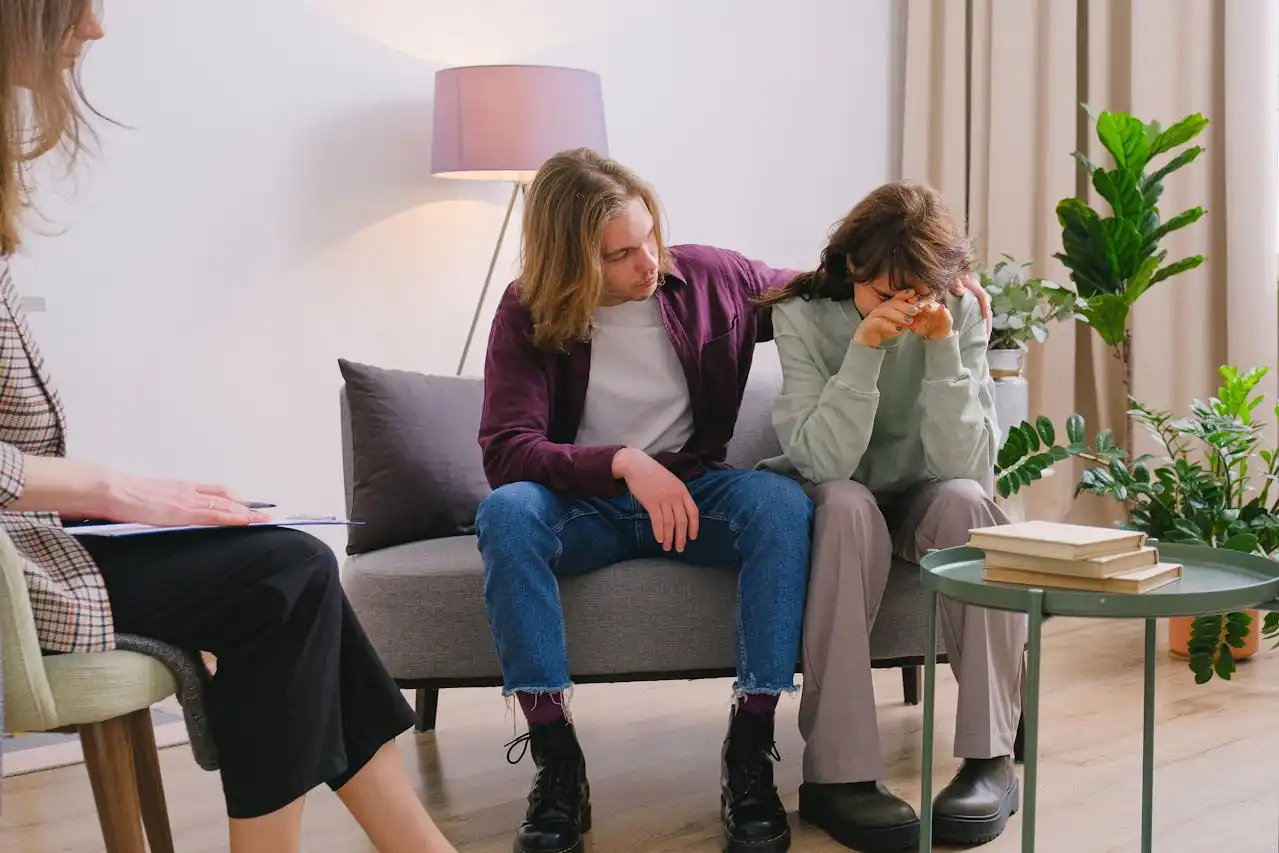 couple during famnily therapy their Meth Rehab journey at west coast detox