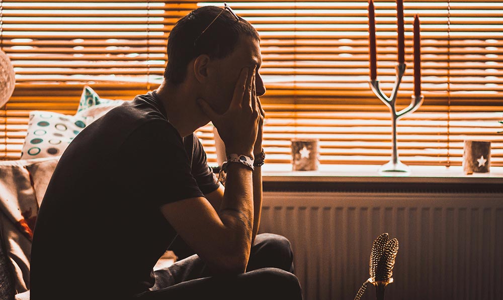 man experiencing withdrawal