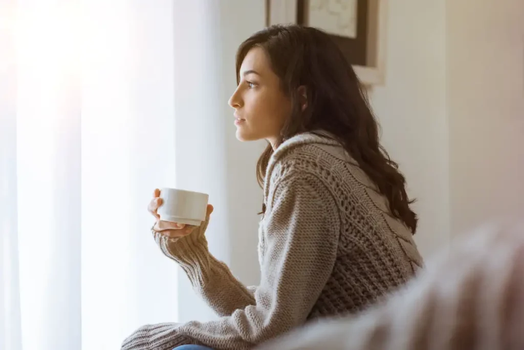 thoughtful woman contemplating about Spiritual Growth