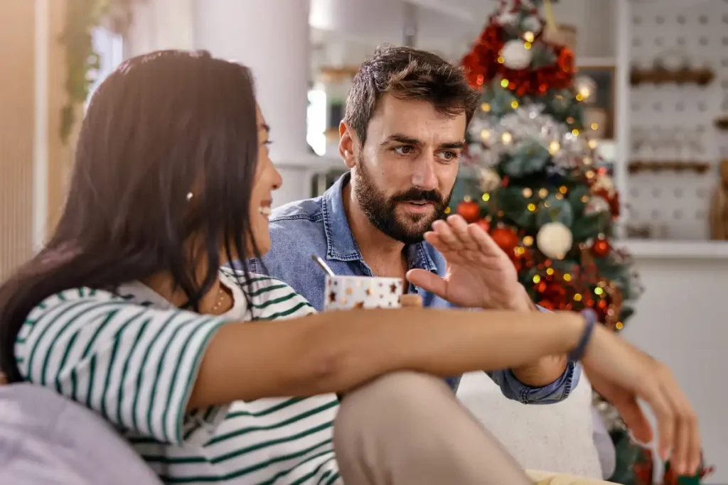 a couple planning for their recovery during the holiday season