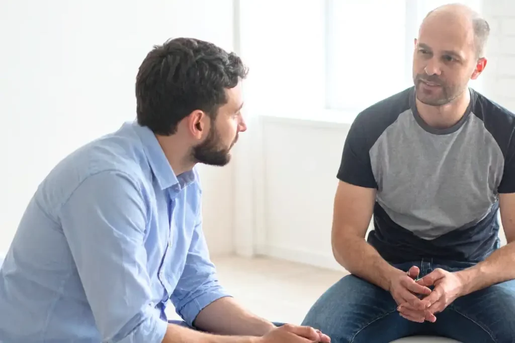 a male client during one on one therapy at a drug and alcohol rehab in menifee california