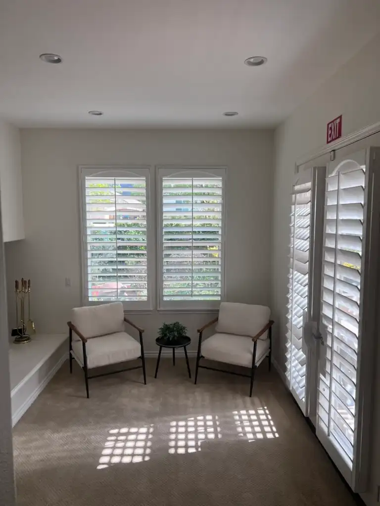 West Coast Detox Cleveland House Confidential counseling space with window shutters