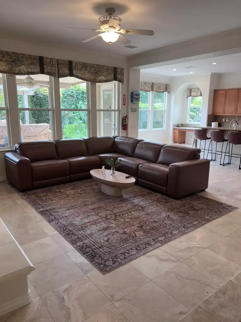 West Coast Detox Cleveland House living room and kitchen area