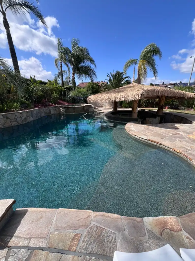 West Coast Detox Cleveland House pool area during day time
