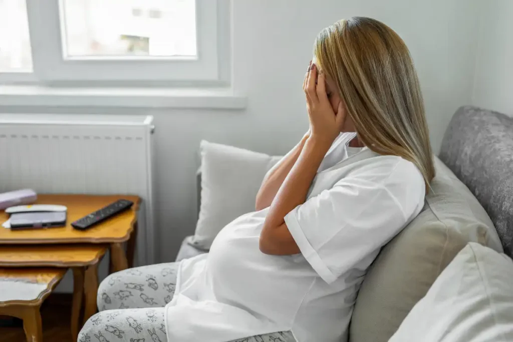 Pregnant mother with depression and stress