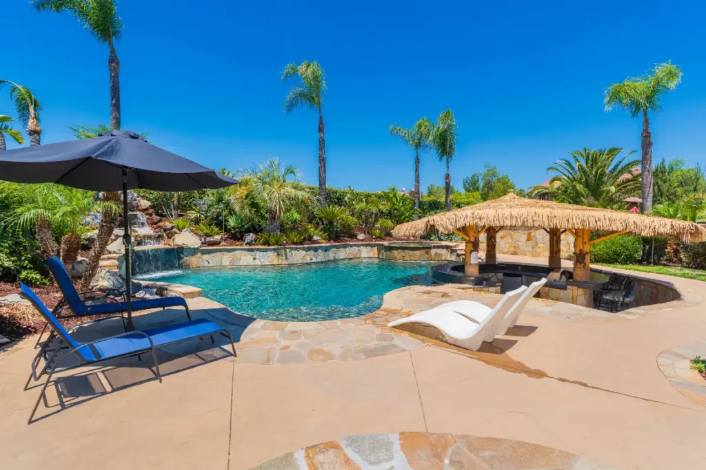 West Coast Detox Cleveland Way Location pool area of the house