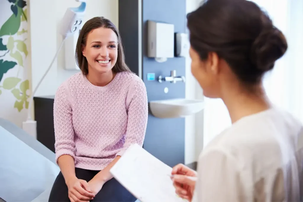 female consulting a medical professional about Luxury Alcohol Detox at West Coast Detox