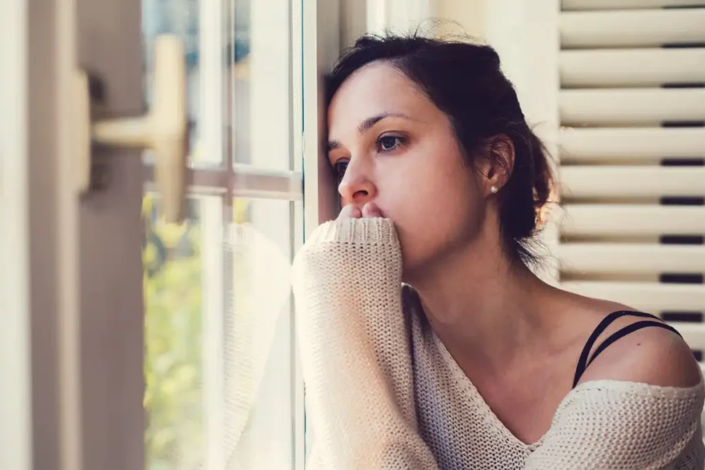 woman having alcohol withdrawal