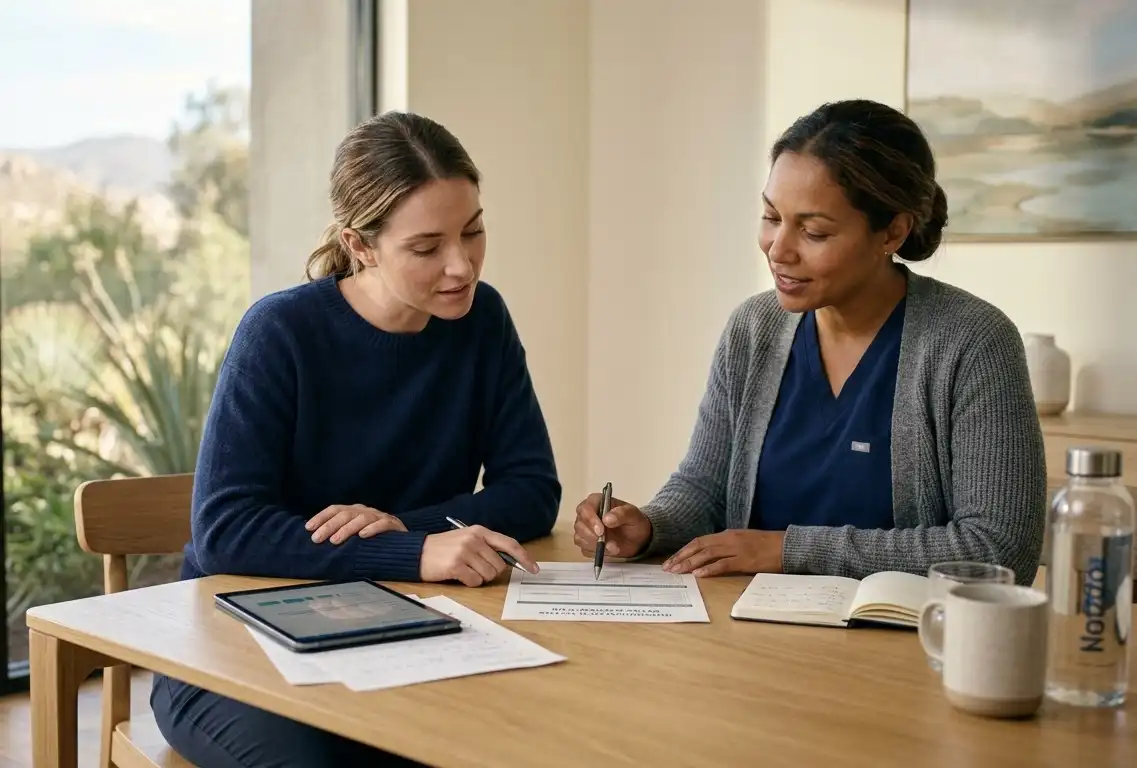 a female client together with female medical staff developing an individualized detox plan